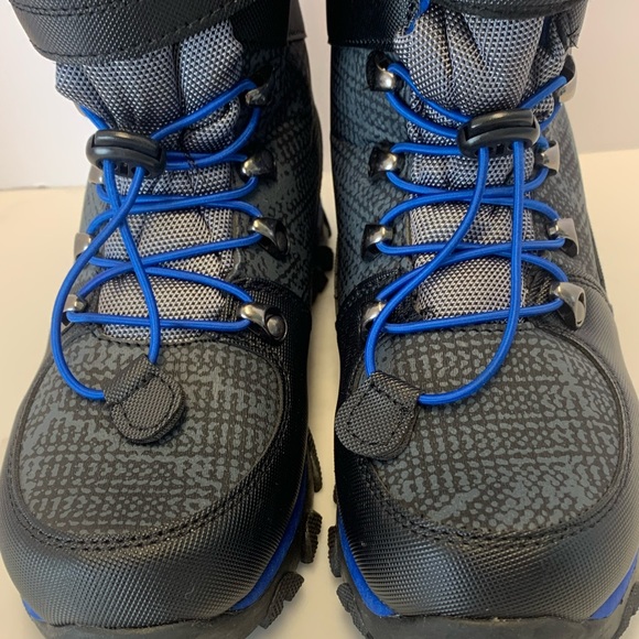 Quest 3M Thinsulate Kids Winter Snow Boots Water Resistant Blue Black Size 5 - Picture 2 of 13